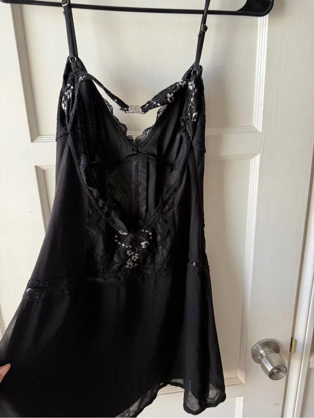 Outcast Extra Black Lace-Trim Mini Slip Dress - Picture 3 of 5